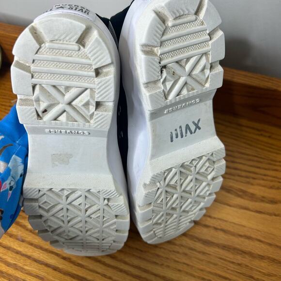 Converse High Top Platform Black Women's Size 7.5 Sneakers Shoes Athletic - Picture 5 of 6